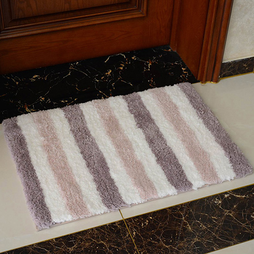 Microfiber stripes undercoat door mat